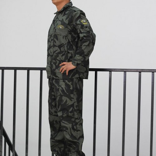 直銷 迷彩服套裝 作訓服男女通用迷彩運動服套裝