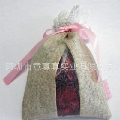 綠色印花色丁布束口袋,印花色丁布束口袋,定做束口袋,意真真