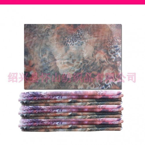 （工廠）雪紡印花面料  紅色亂花雪紡布料 50D雪紡