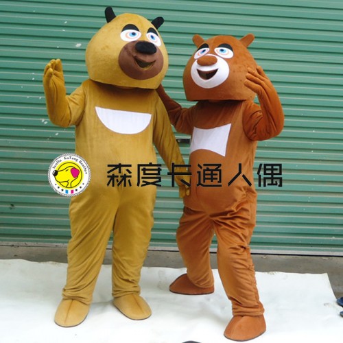 卡通人偶服光頭強卡通服裝熊大卡通人偶熊二光頭強人偶服裝