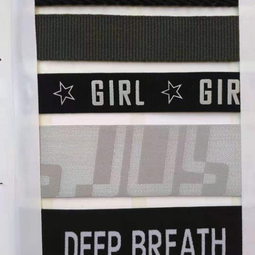 東紡提花帶 橡筋織帶 腰帶松緊帶鈕門橡筋針織橡筋絲光橡筋肩帶可對樣板定做