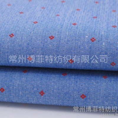 現貨梭織提花 梭織圓點提花梭織彈力色織提花面料 秋冬時裝料