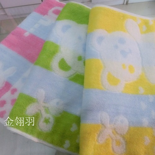 供應金翎羽櫻桃熊毛巾提花毛巾