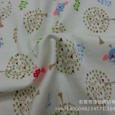 SQ095#銷售 竹纖維嬰兒童裝面料 印花汗布嬰兒童裝面料