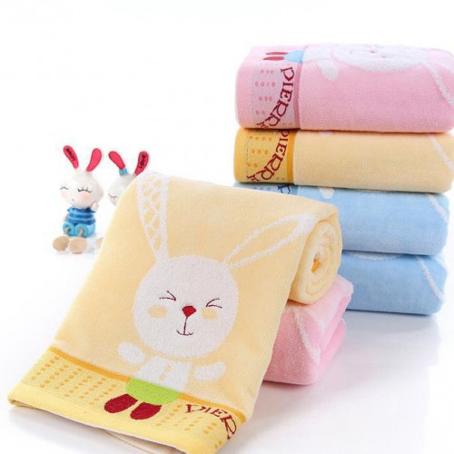 爆款提花32股**通無捻繡花童巾純棉吸水超市商場勞保熱賣毛