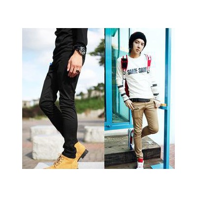 2013春夏新品 口袋裝飾 男士 褲 修身長褲子 男褲