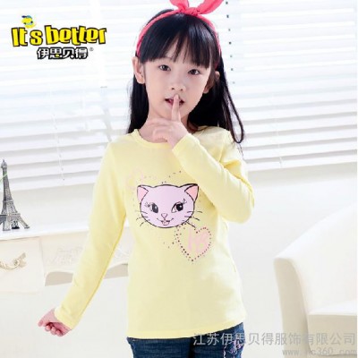 供應伊思貝得2013秋裝新款童裝女童長袖T恤