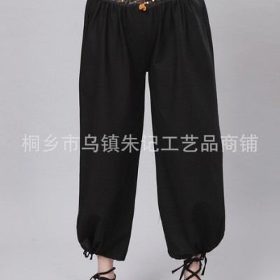 闊腿褲云南民族風女裝刺繡花燈籠褲子寬松大碼舞蹈褲長褲子