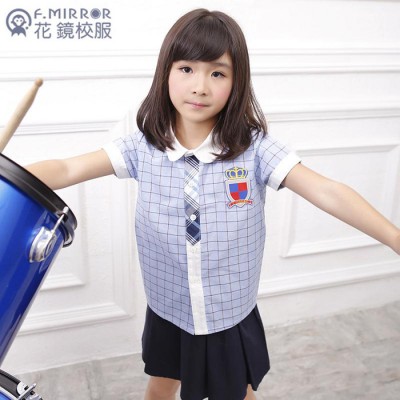 F.MIRROR花鏡格子提花衫衣校服定做小學生校服幼兒園園服定制