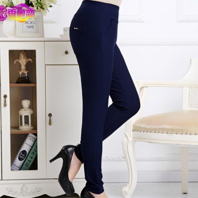 2016春秋新款媽媽裝長褲彈力褲子中老年媽媽大碼女褲 韓版休閑褲