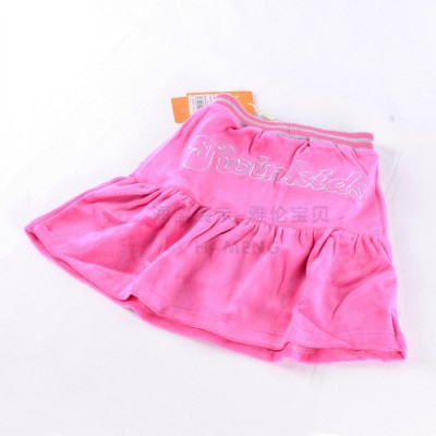 童裝秋冬新款女童裙寶寶中腰柔軟半身短裙保暖兒童秀英文半身短裙