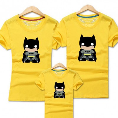 代發夏裝新款童裝純棉兒童裝情侶裝**俠 短袖T恤班服定制