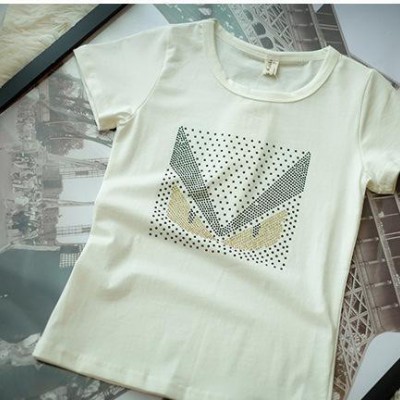 2015浙江歐洲站童裝 燙鉆怪獸黑色親子款T恤2231微信代