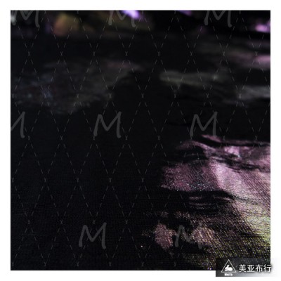 **現貨批發人棉單面提花幻彩膜輕薄歐美夏裝女裝針織布面料