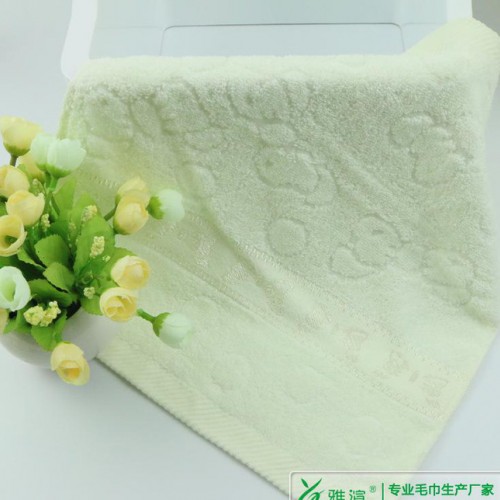 雅渲直銷純棉提花斷檔蝴蝶花方巾  寶寶兒童毛巾 可定制log