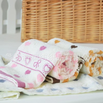 毛巾純棉毛巾提花緞檔蝴蝶結禮品毛巾商超**跑江湖