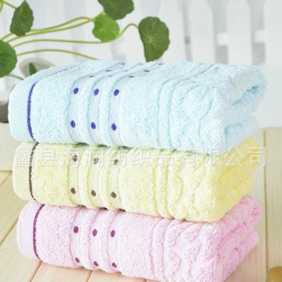毛巾純棉毛巾日用素色斷檔點點提花加厚吸水純棉毛巾量大從優(yōu)