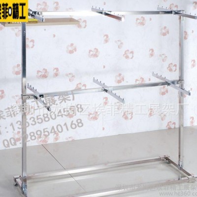 埃菲精工雙層服裝中島架男女展示架童裝掛衣架兩層展示架陳列架