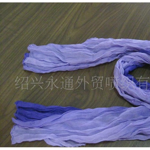 全滌壓皺印花圍巾