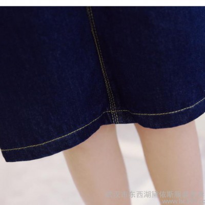 2016夏裝新款牛仔裙百搭純色背帶裙韓版時尚牛仔吊帶裙子一件