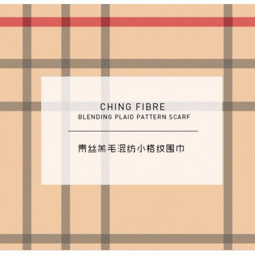 廠家現貨   秋冬新款羊毛小格  青絲混紡  羔羊毛圍巾