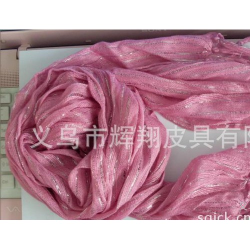 新款** 女款女式 粉色/天藍(lán)色 人造棉質(zhì)圍巾，裝飾長(zhǎng)方形圍巾