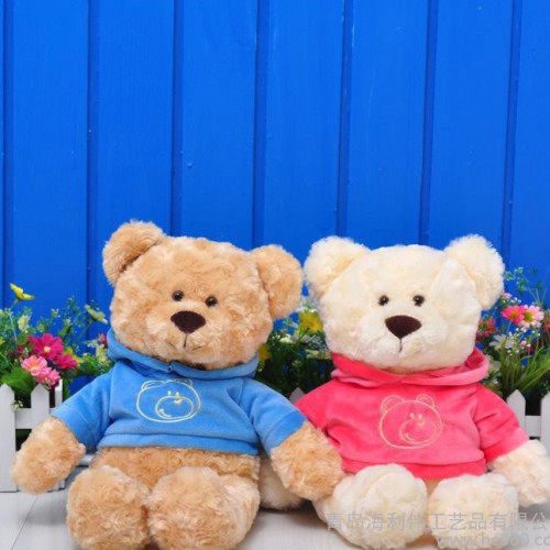 海利偉 圍巾情侶熊毛絨玩具公仔女友高端禮品定制毛絨定制 毛絨公仔、玩偶、娃娃