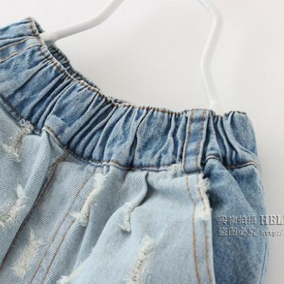 2015春秋新款男童淺色牛仔褲 長褲 休閑褲 哈倫褲