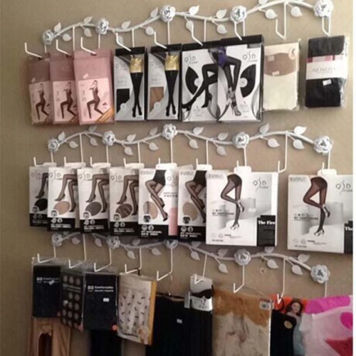 上墻襪子展示架?chē)矸b店掛鉤童襪絲襪壁掛男女盒裝內(nèi)衣褲架現(xiàn)貨