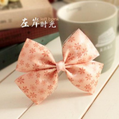 左岸頭飾 韓版頭飾蕾絲蝴蝶結發飾少女發卡廠家直供發夾小碎花