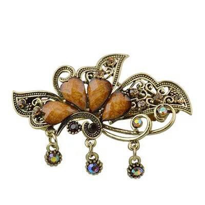 復古合金樹葉夾子飾品 發夾頭飾 彈簧熱賣發飾 十元店進貨