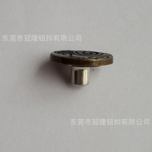 直銷 21MM合金膠芯青古銅色牛仔鈕工字扣