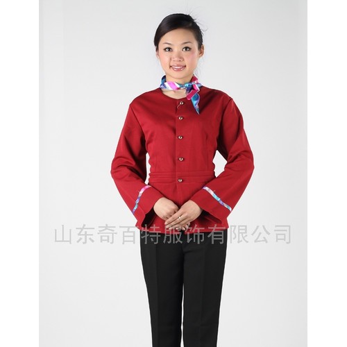 供應奇百特06006LD服務員職業裝（藍飄帶領結）