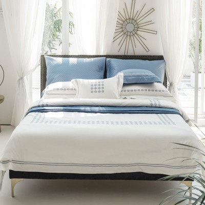 新款賓館酒店民宿布草 全棉60s長絨棉繡花貢緞四件套