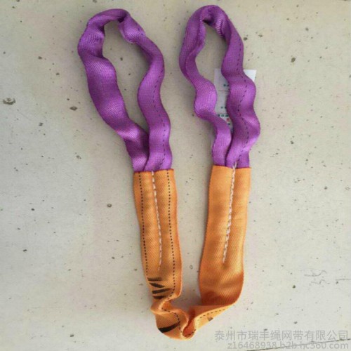 迪尼瑪吊帶50噸10米 兩頭扣防割耐磨柔性吊裝帶 環形吊帶50 柔性吊裝帶