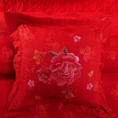 豪華貢緞提花婚慶四件套結(jié)婚床上用品E（可配六八九十件套）