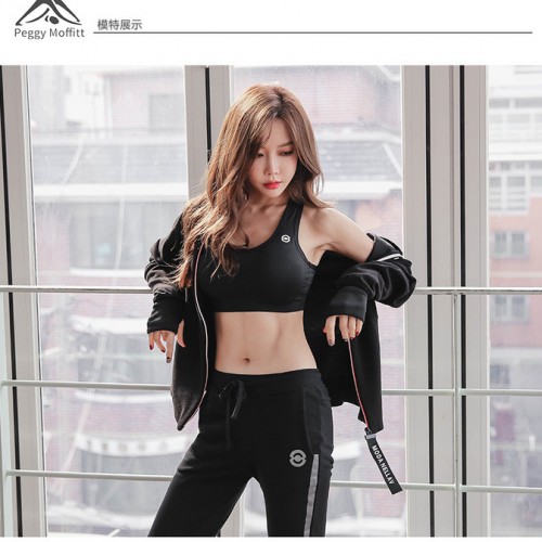 秋冬瑜伽服女套裝時尚速干跑步健身服背心長褲女式運動休閑套裝