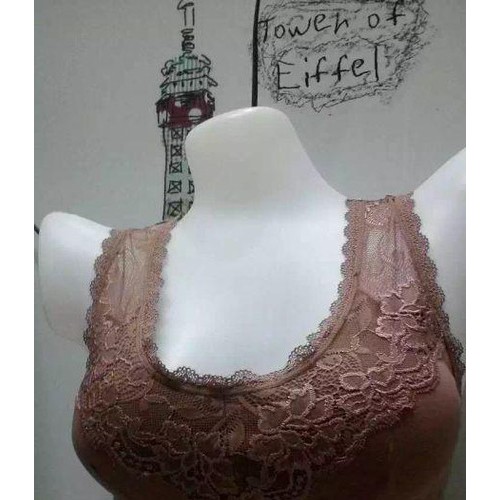 春夏款無鋼圈零束縛蕾絲女背心式背心女打底衫內衣