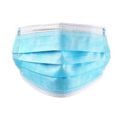 兒童一次性口罩三層透氣防護口罩藍色無紡布含熔噴布口罩