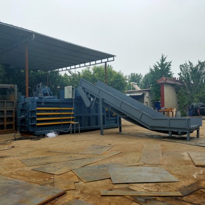 無紡布碎布條臥式打包機打捆機 固廢垃圾打包機