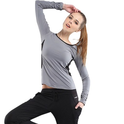 瑜伽高端瑜伽服秋冬新款 女健身服上衣個性撞色背心貼牌