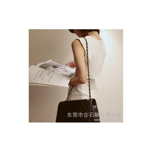 供應韓國代購款女裝批發 性感純色露背修身包臀背心連衣裙中裙YY2218