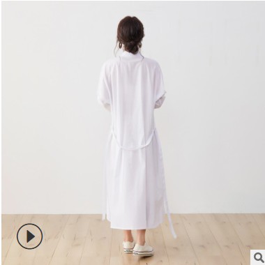 速賣通熱銷女士襯衫2020新款日系純色系帶女裝休閑長袖上衣現貨