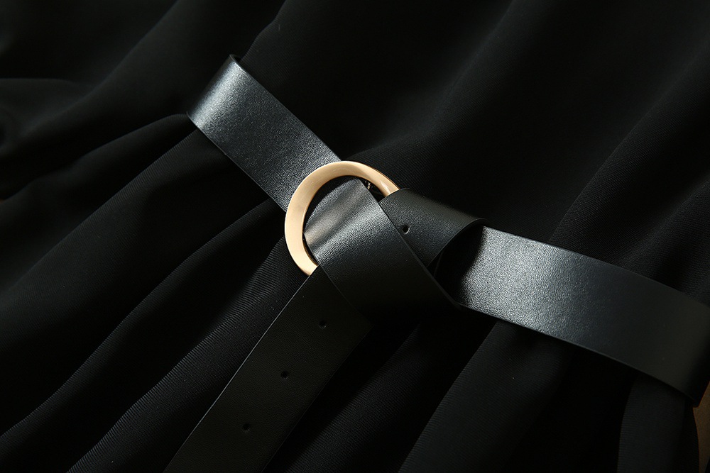 0705-09 景甜同款黑色連衣裙顏色黑色SMLXL碼260