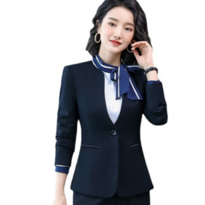 職業(yè)裝女裝男女同款工作服時尚西裝套裝女士正裝秋冬西服銀行工裝