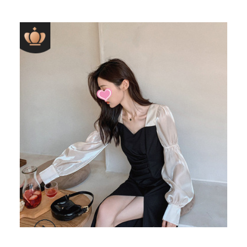 果果家 春季女裝2021年新款仙女連衣裙法式復(fù)古中長款裙子夏