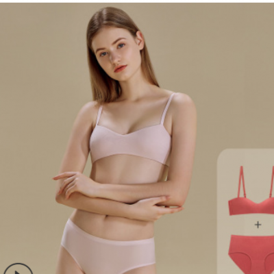 莫代爾小胸內衣女套裝學生美背無鋼圈文胸薄杯復古胸罩少女杯棉質