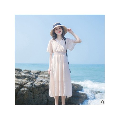 2021流行裙子夏季新款女裝很仙的法國小眾連衣裙仙女超仙甜美長裙