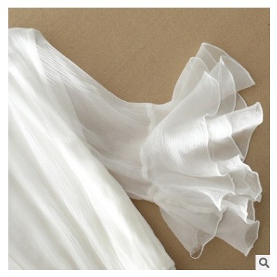 芭碧爾新款真絲連衣裙荷葉袖淑女氣質優質桑蠶絲沙灘長裙98005