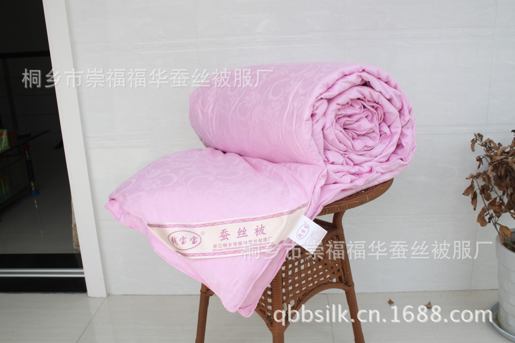 qbb桑蠶絲夏涼被空調被全棉大提花被套